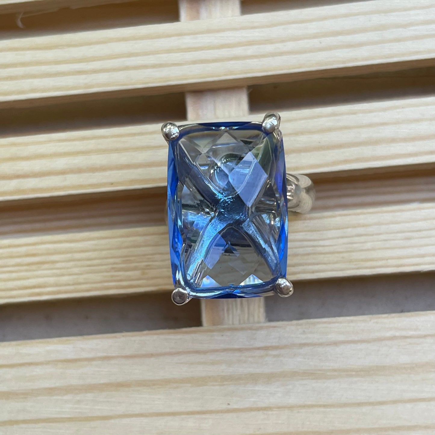 Siberian Quartz Prong Ring-Solid Sterling Silver