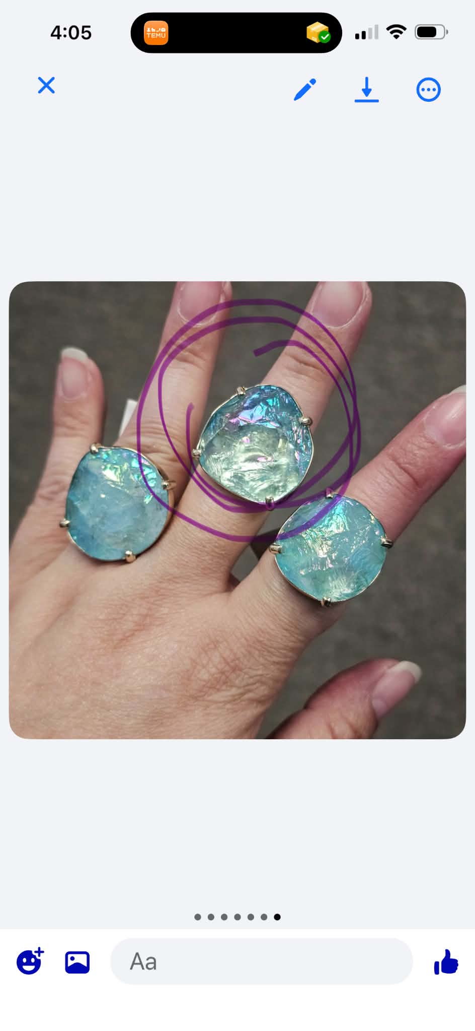 Aurora Quartz Rings alchemia Drop ship