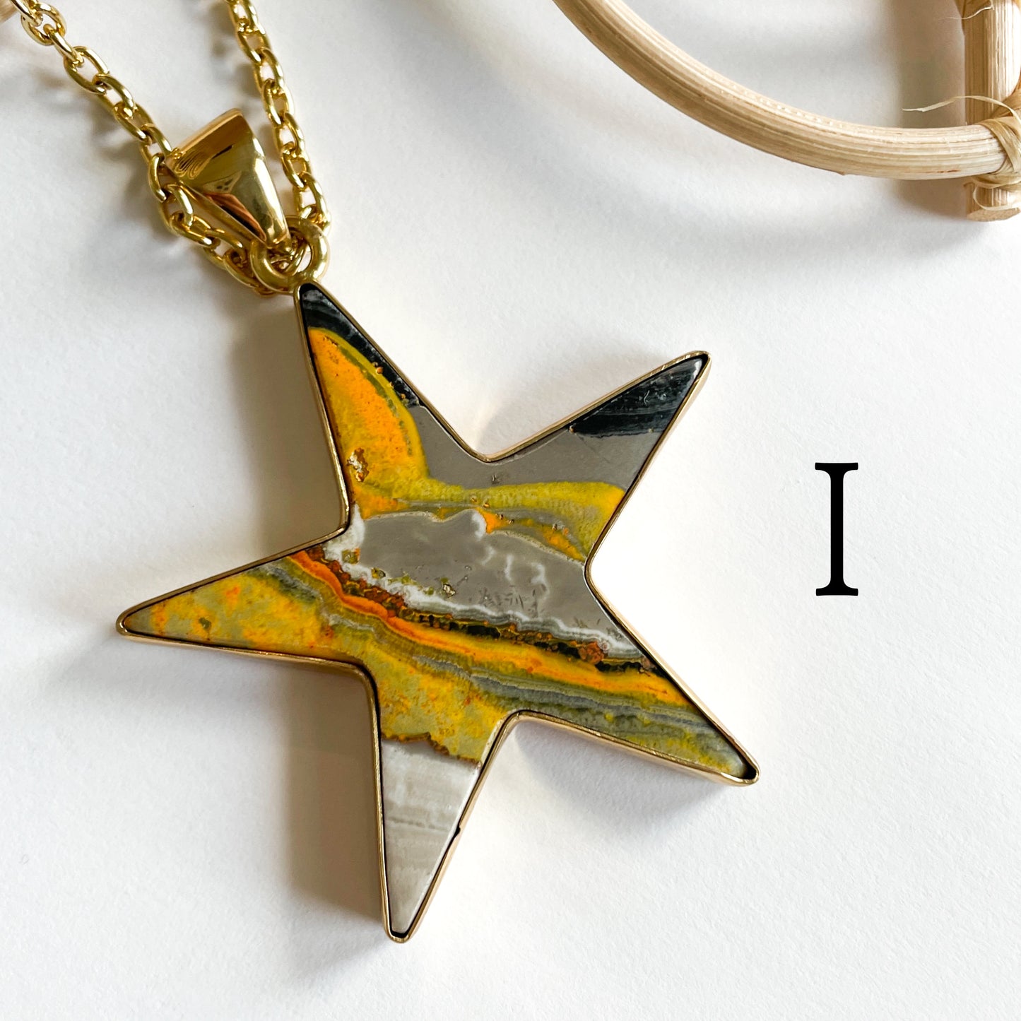 Bumblebee Jasper Star Pendant - Alchemia