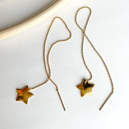 Load image into Gallery viewer, Star Threader Earring - 18k Gold Filled
