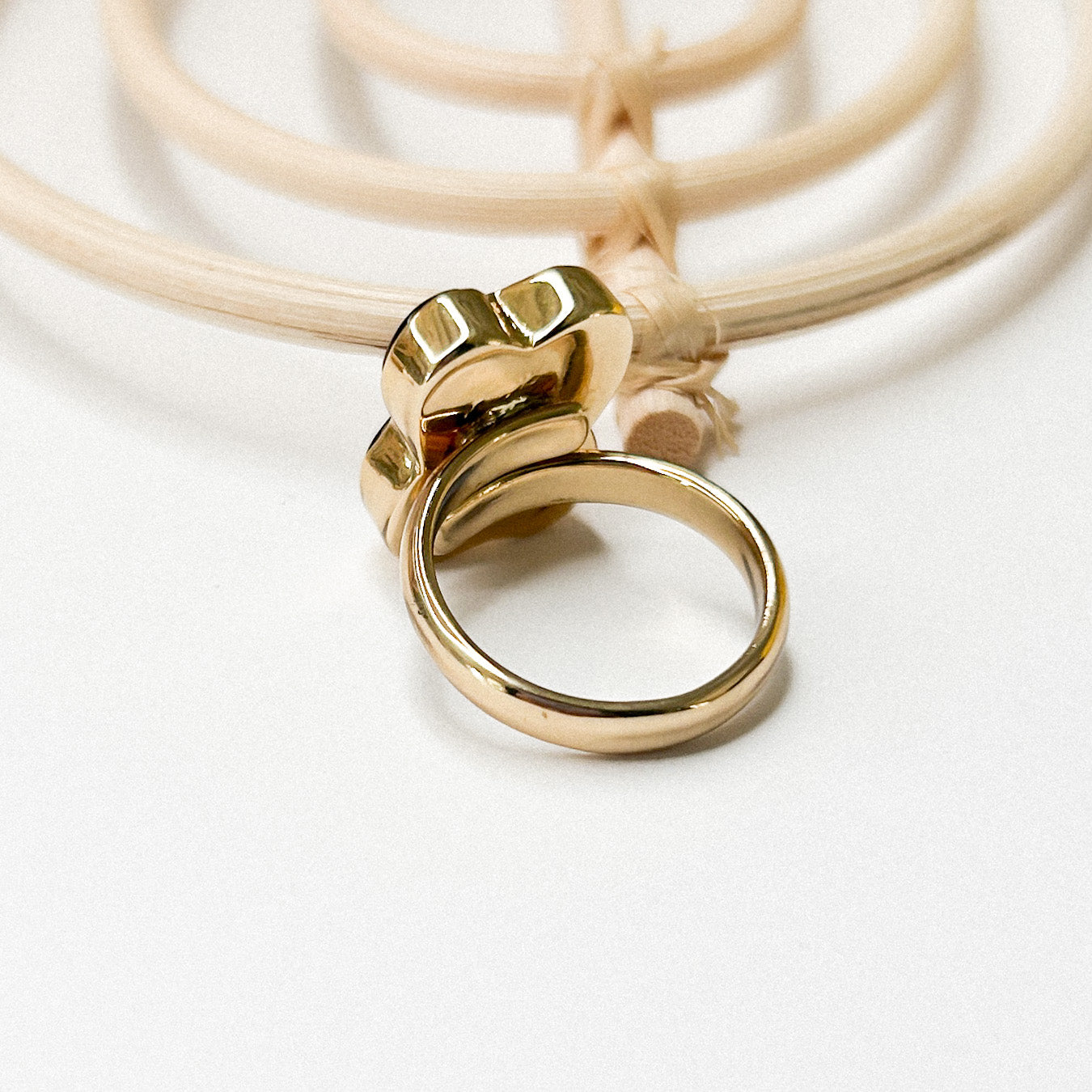 Tiger Eye Dog Bone Ring - Alchemia