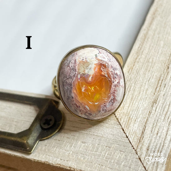 Mexican Fire Opal Ring - Alchemia