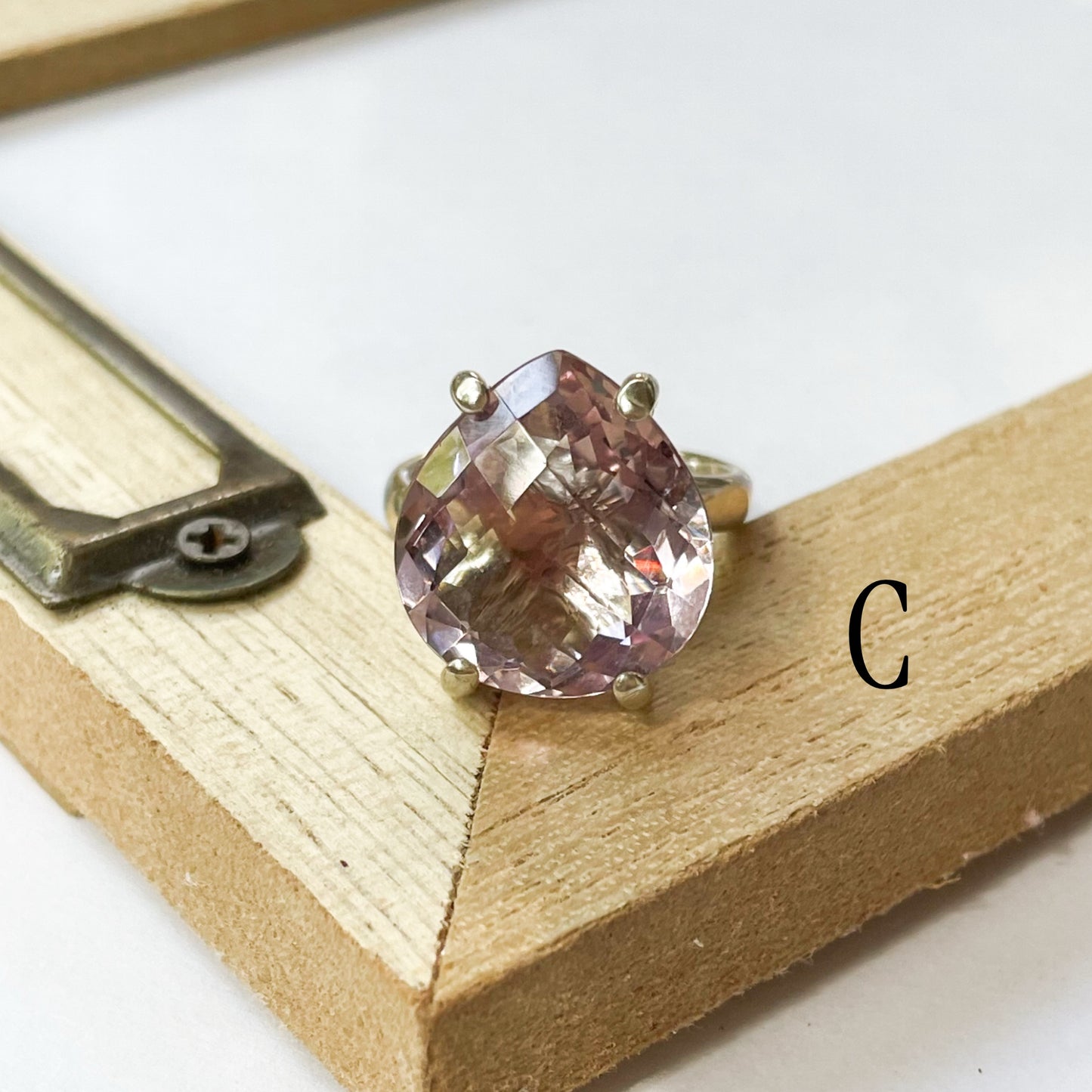 Rose DE France Prong Ring - Solid Sterling Silver
