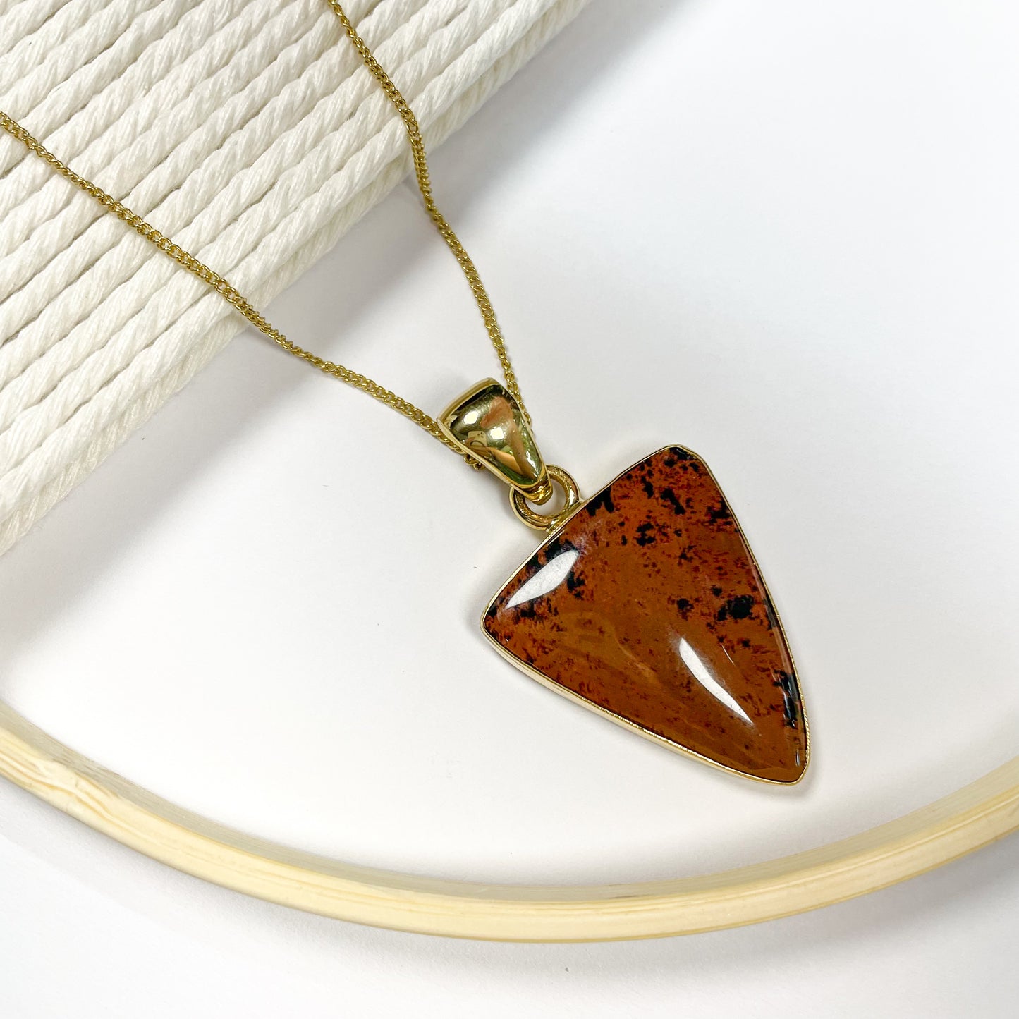 Mahogany Obsidian Pendant - Alchemia Gold