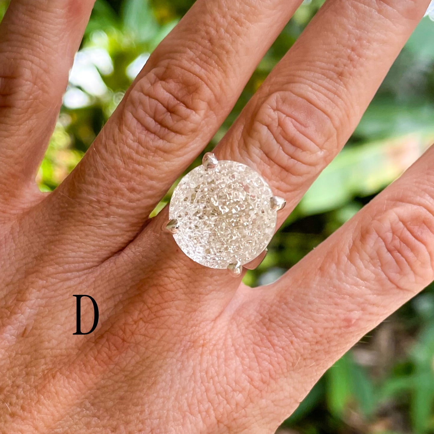 Clear Quartz Special Cut Prong Rings - Solid Sterling Silver