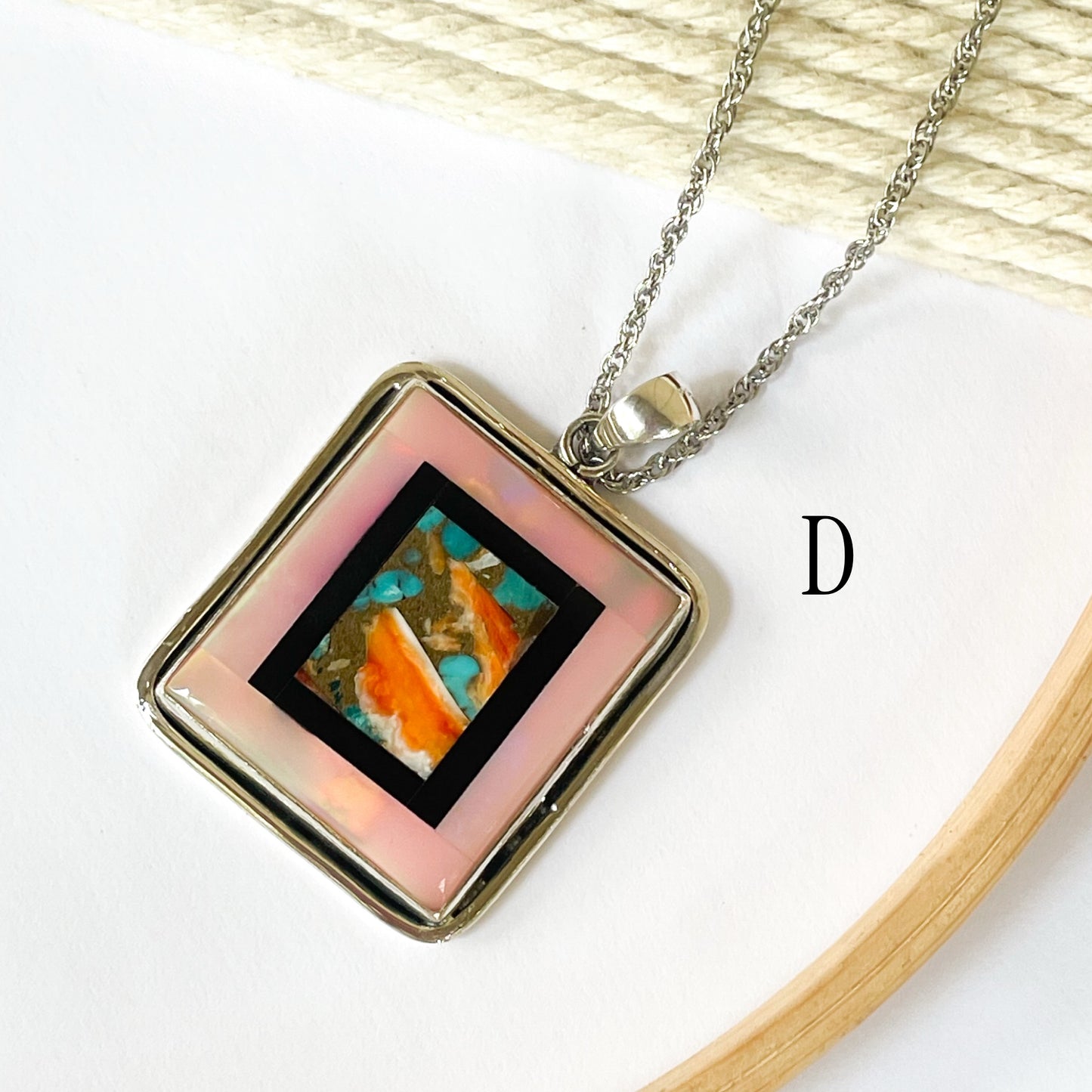 Opal inlay Rings & Pendants - Solid Sterling Silver