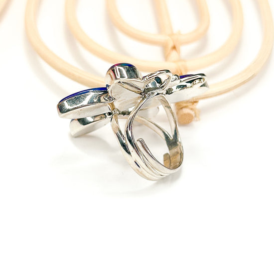 Galaxy Dragonfly Ring - Solid Sterling Silver