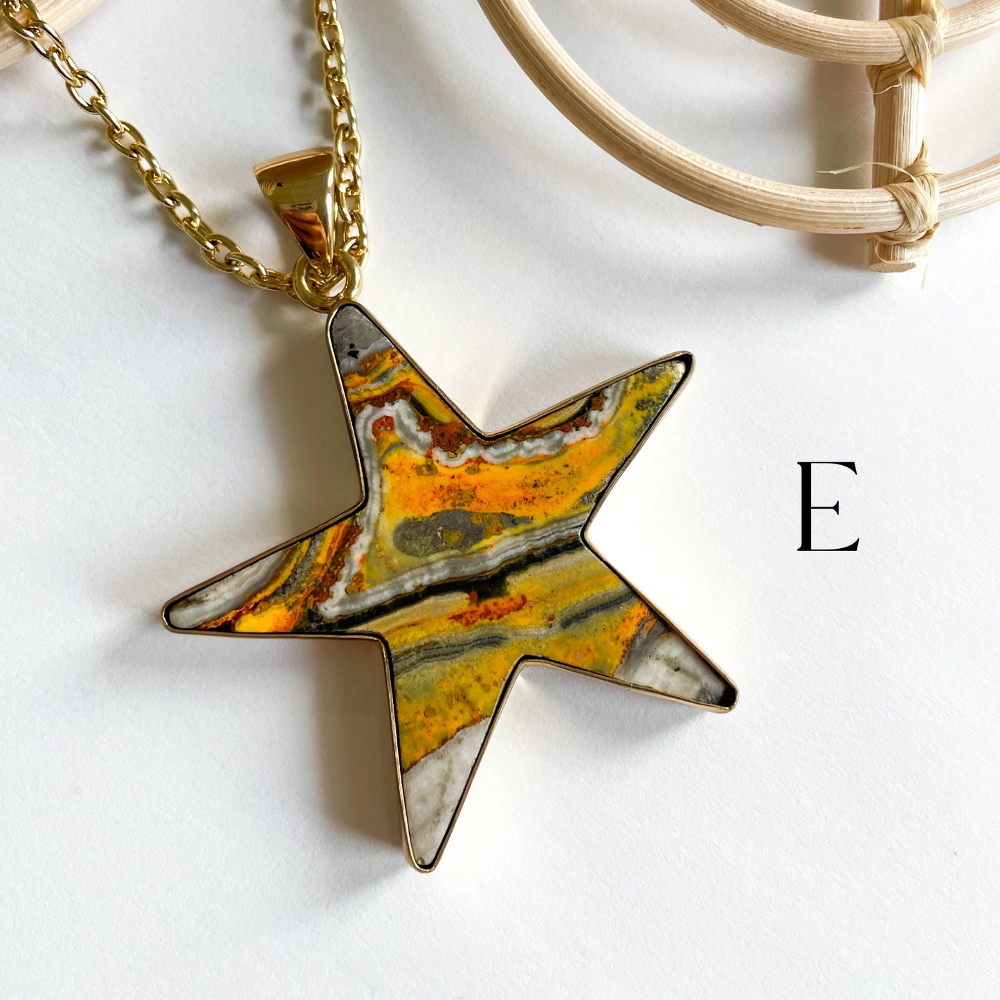 Bumblebee Jasper Star Pendant - Alchemia