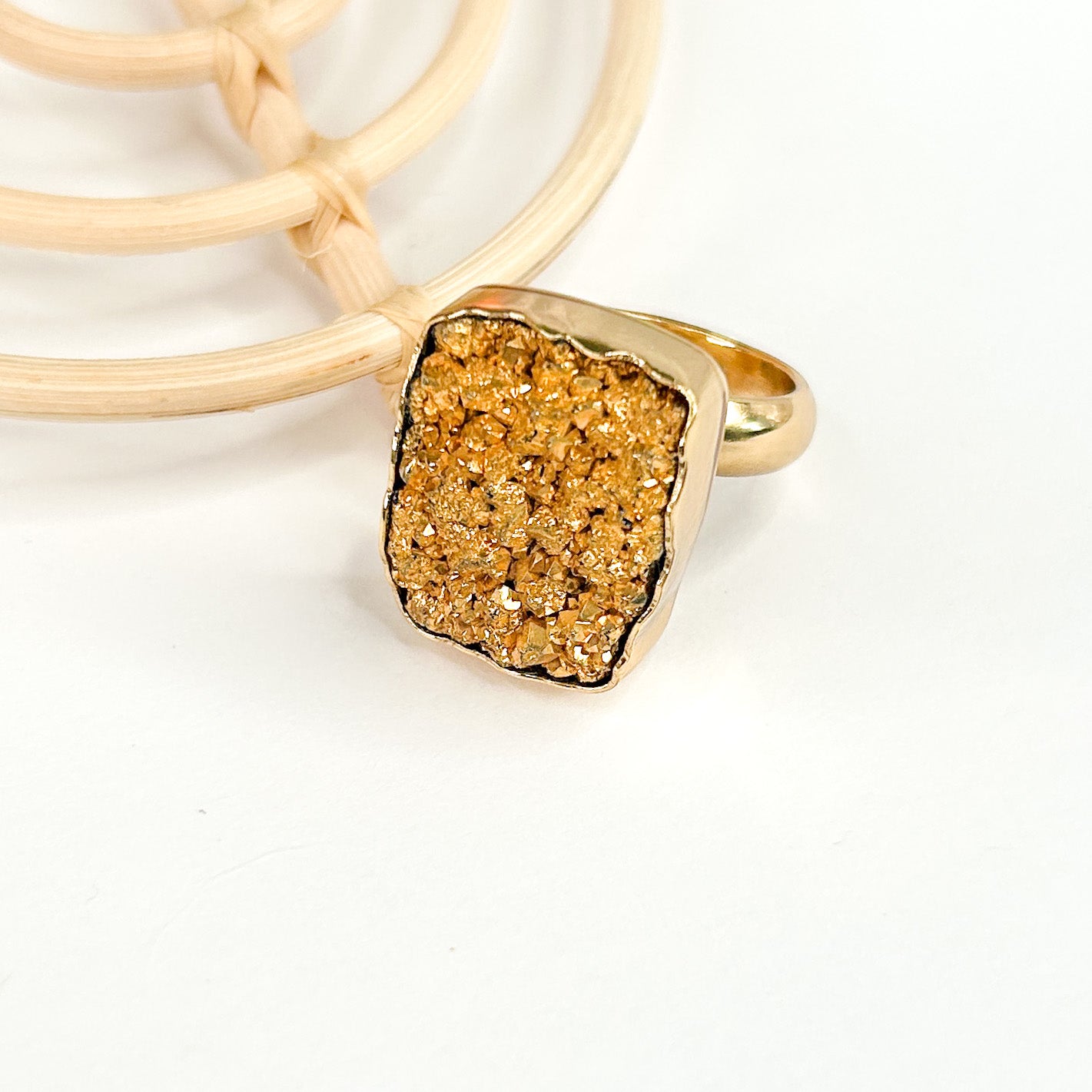 Gold Druzy Ring - Alchemia Gold