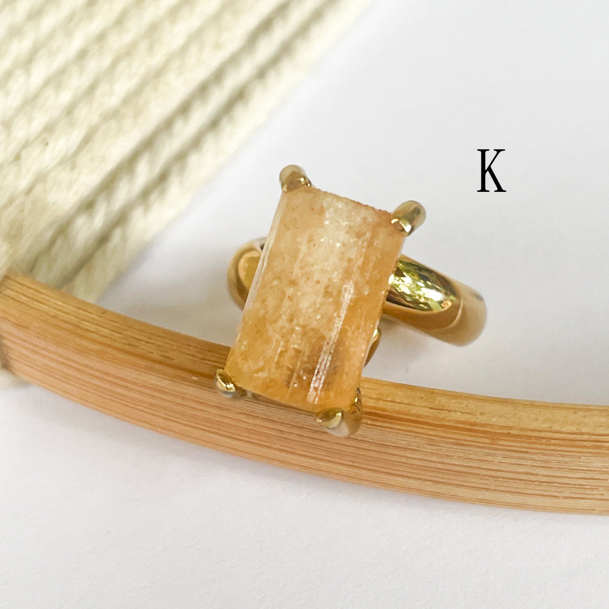 Golden Imperial Topaz Progn Ring - Alchemia Gold