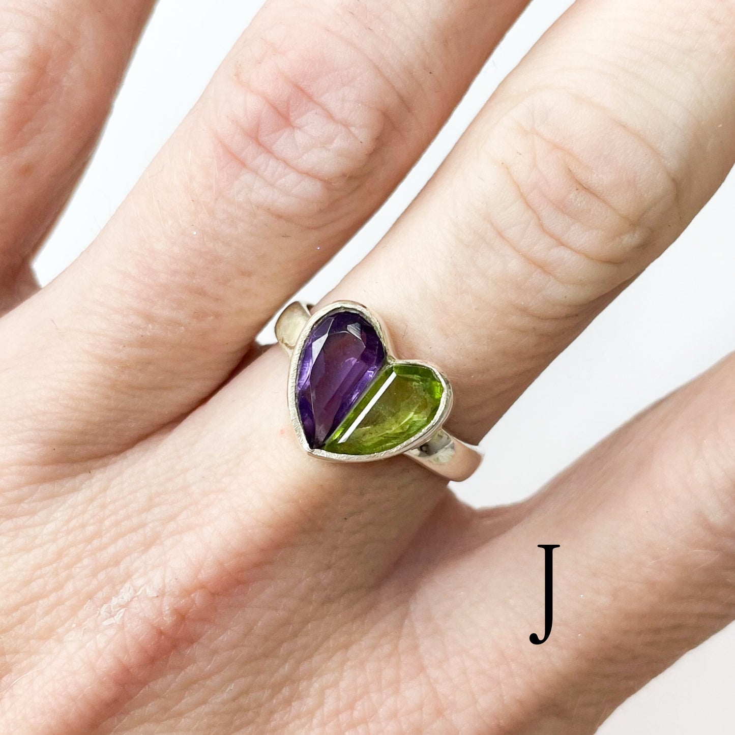 Multi Gemstone Inlay Rings - Solid Sterling Silver