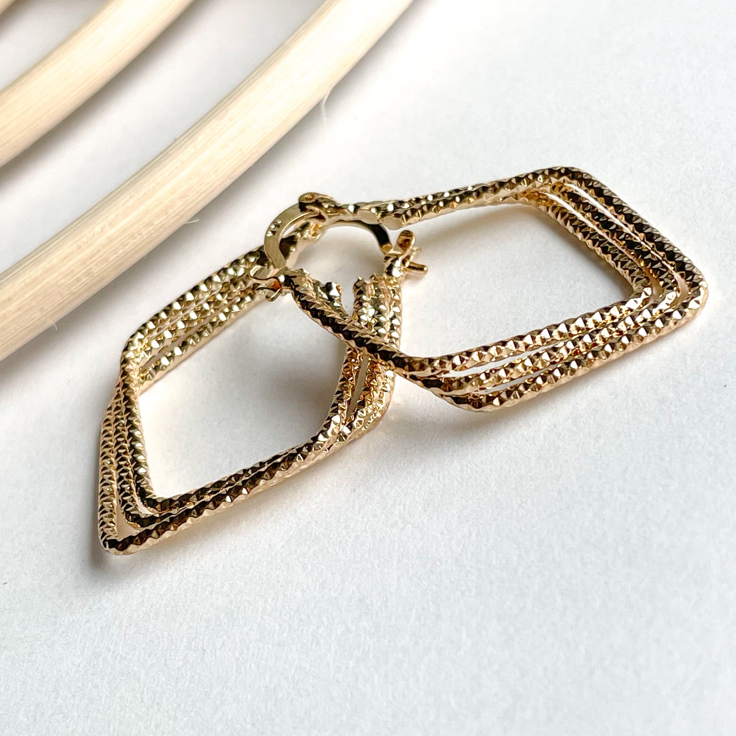 Load image into Gallery viewer, Diamond Cut Hoops - 18k Gold Filled
