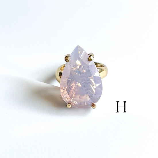 Lavender Quartz Prong Ring - Alchemia