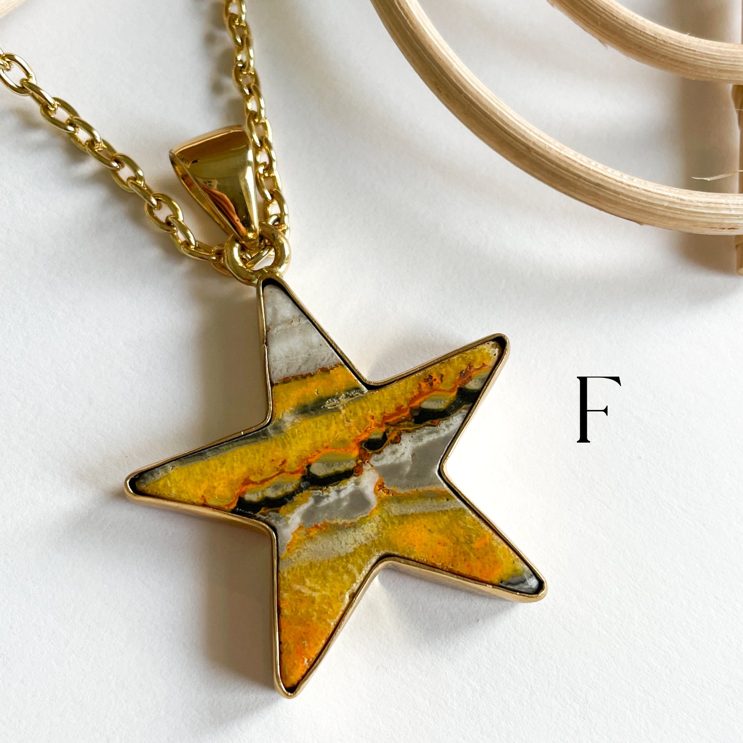 Bumblebee Jasper Star Pendant - Alchemia
