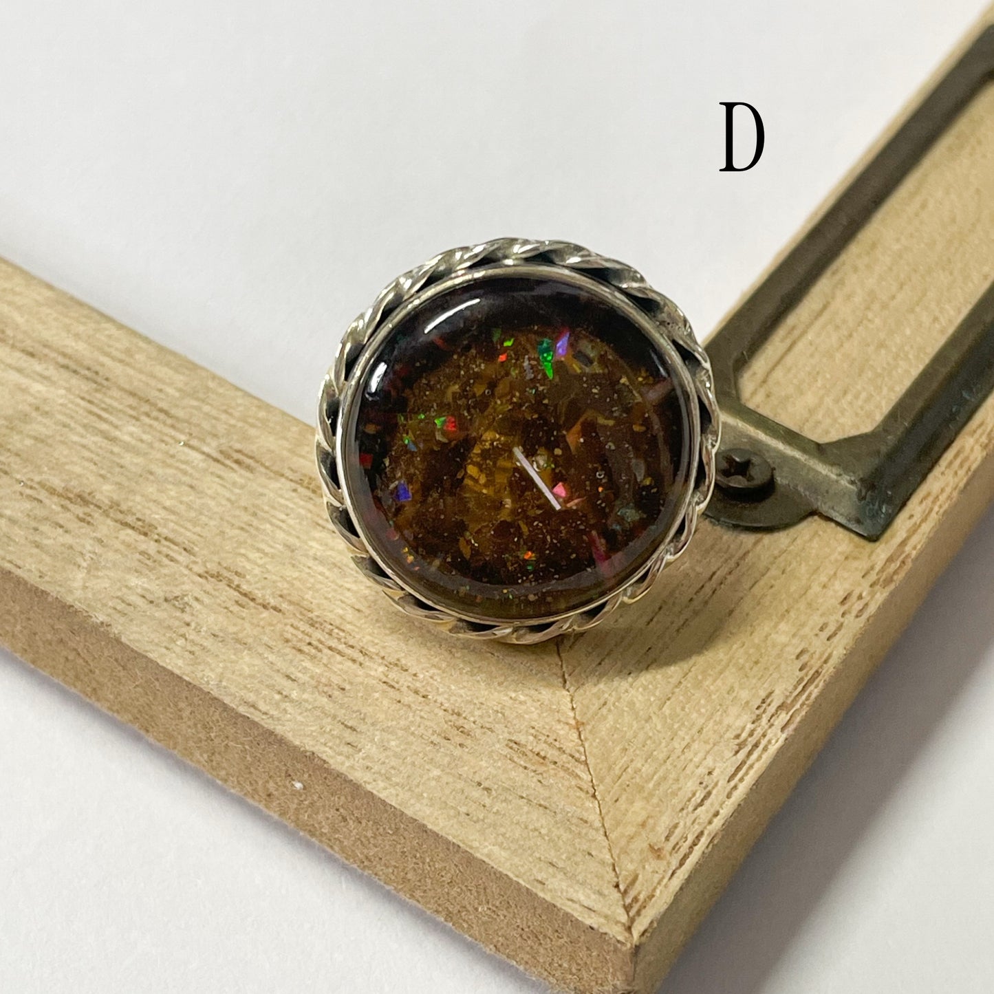 Boulder Opal Composite Ring & Pendant - Solid Sterling Silver
