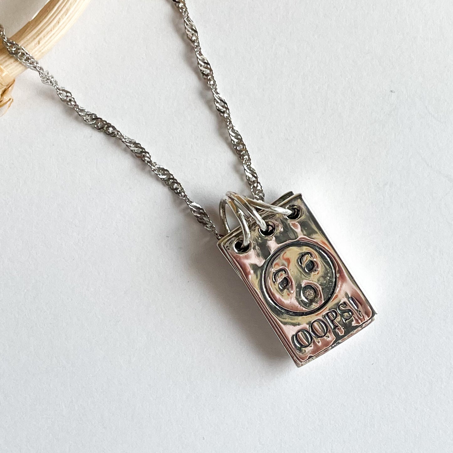 Emoji Flip Book Pendant - Solid Sterling Silver