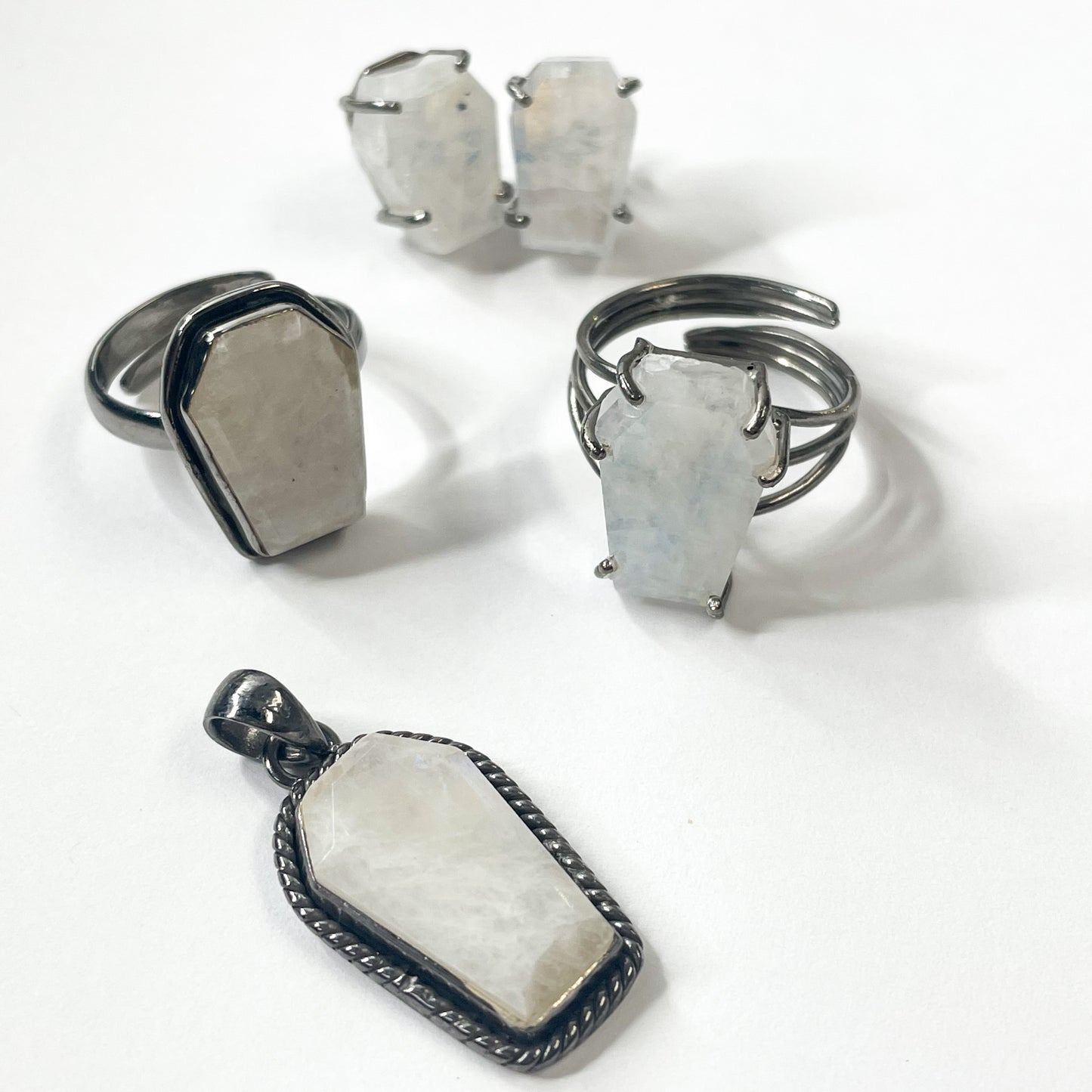 Rainbow Moonstone Coffin Collection