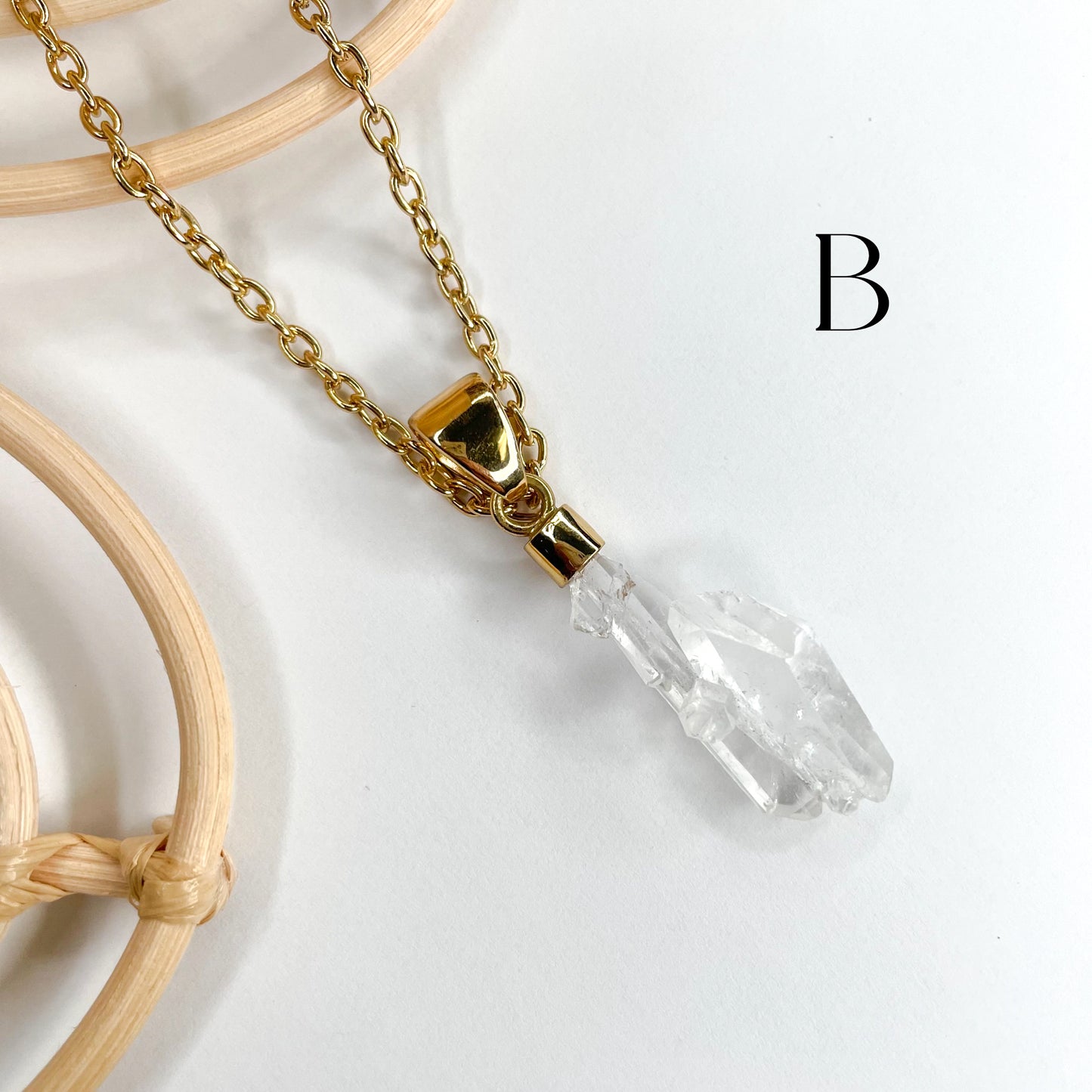 Crystalized Quartz Point Pendant - Alchemia