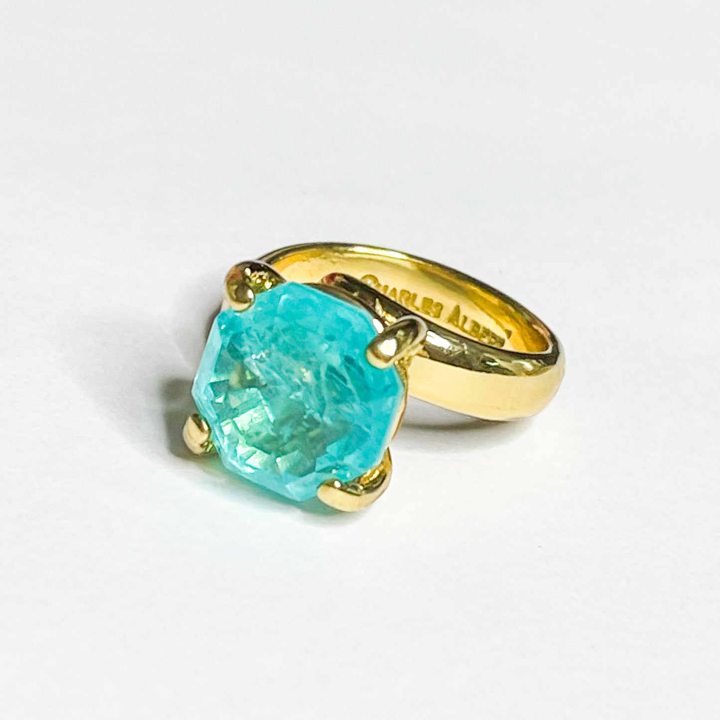 Neon Colored Fusion Gemstone Prong Ring - Alchemia