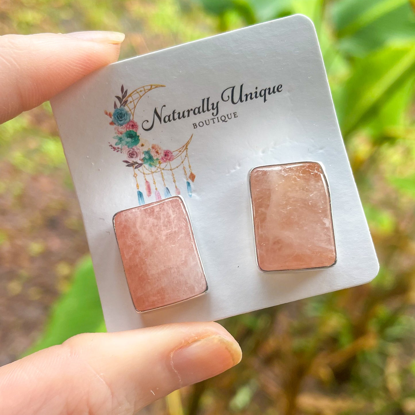 Pastel Quartz Studs - Solid Sterling Silver