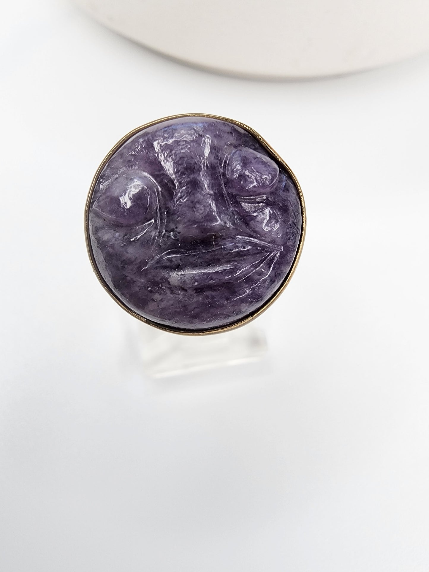 Polka Dot Face Adjustable Ring - Alchemia