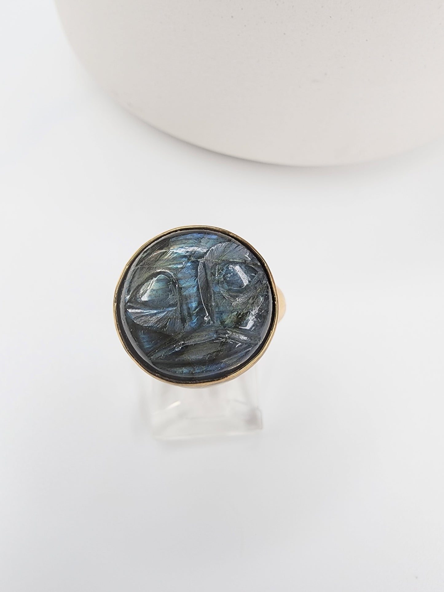 Polka Dot Face Adjustable Ring - Alchemia