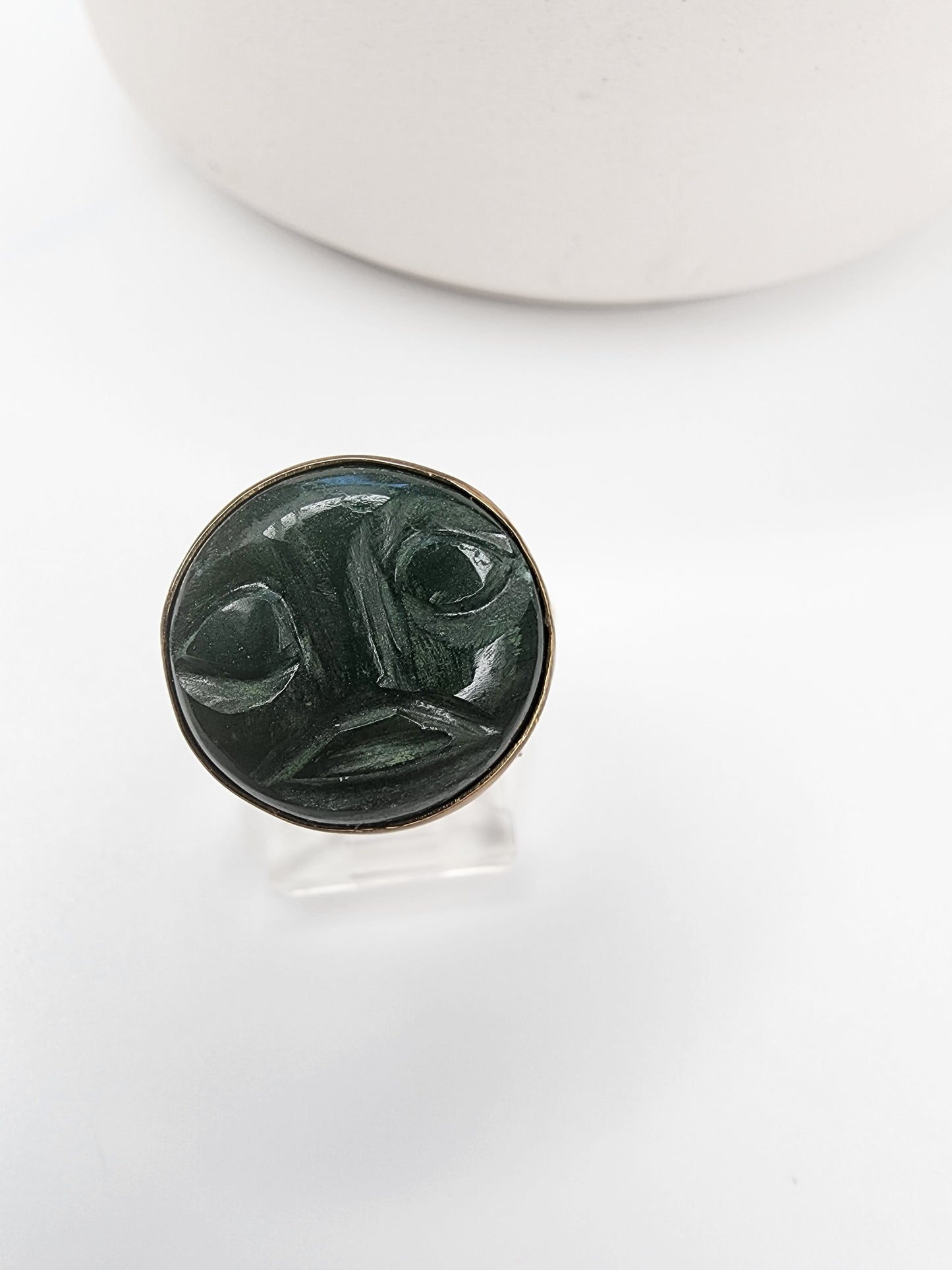 Polka Dot Face Adjustable Ring - Alchemia