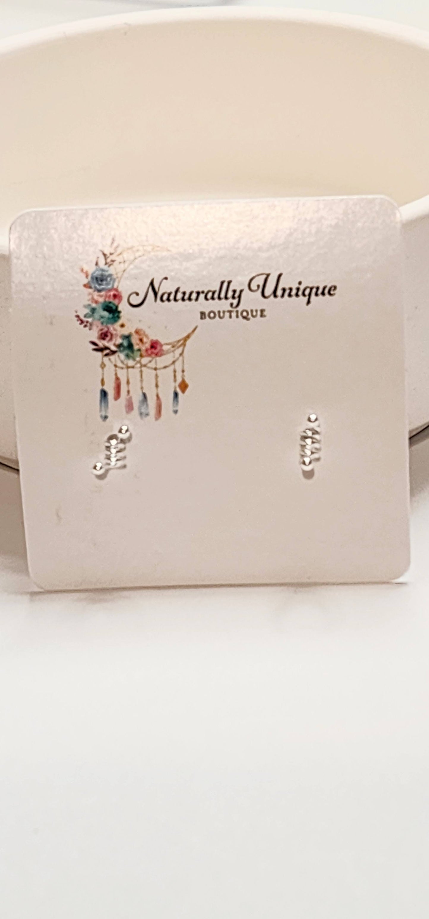 Dainty Slinky Studs - Solid Sterling Silver