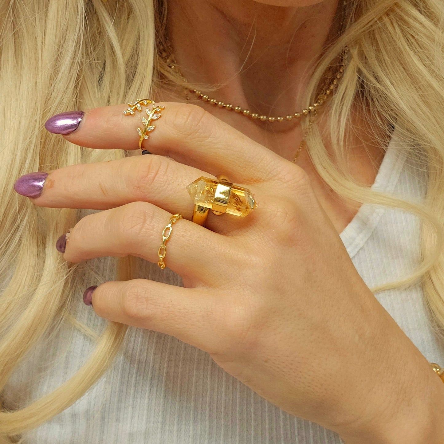 Citrine Boho Vibe Ring - Alchemia