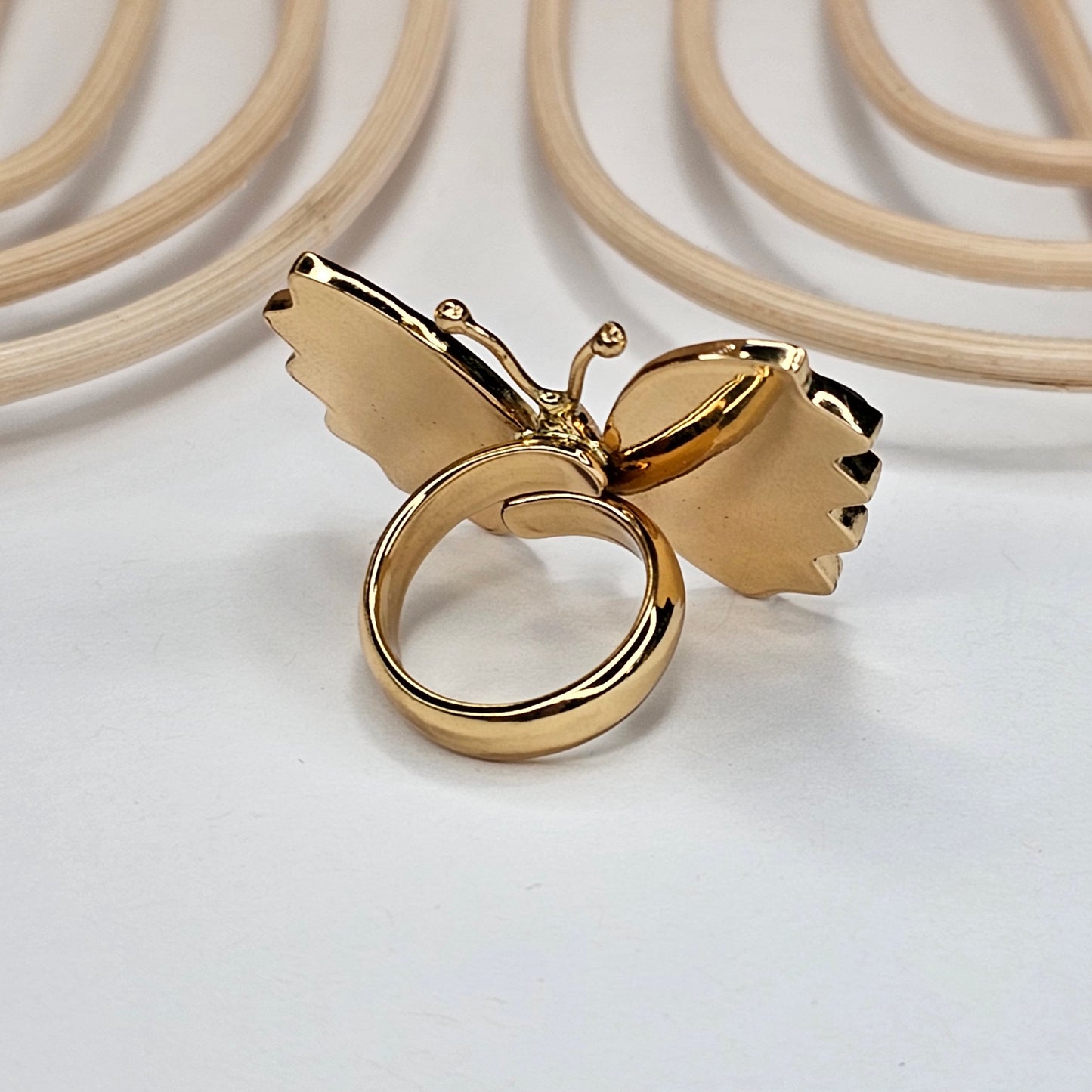 Jade Butterfly Ring - Alchemia Gold