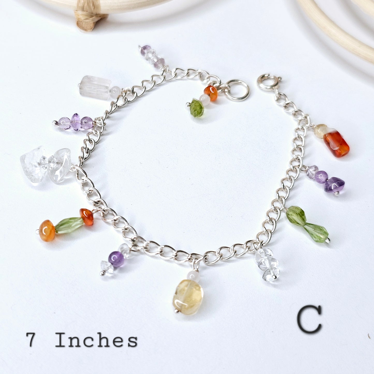 Assorted Stone Bracelets - Solid Sterling Silver