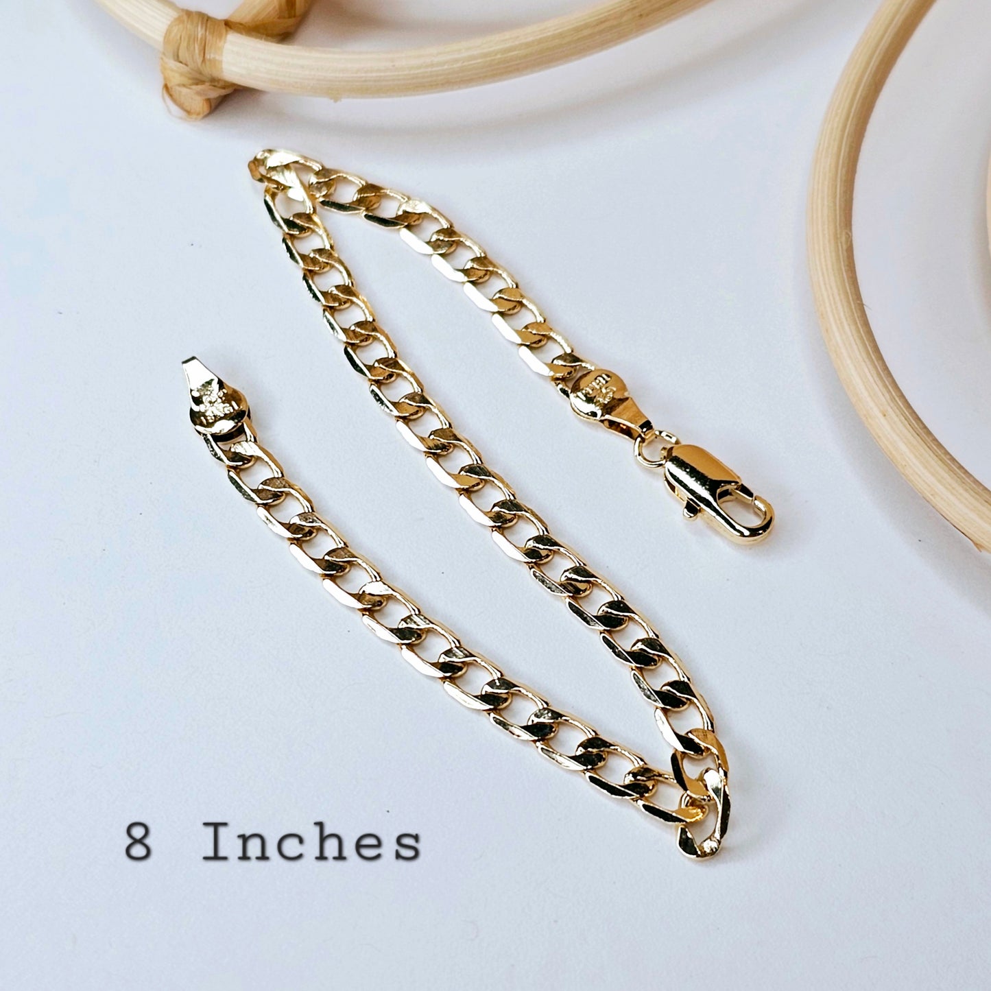 Dainty Curb Link Bracelet - 18K Gold Filled