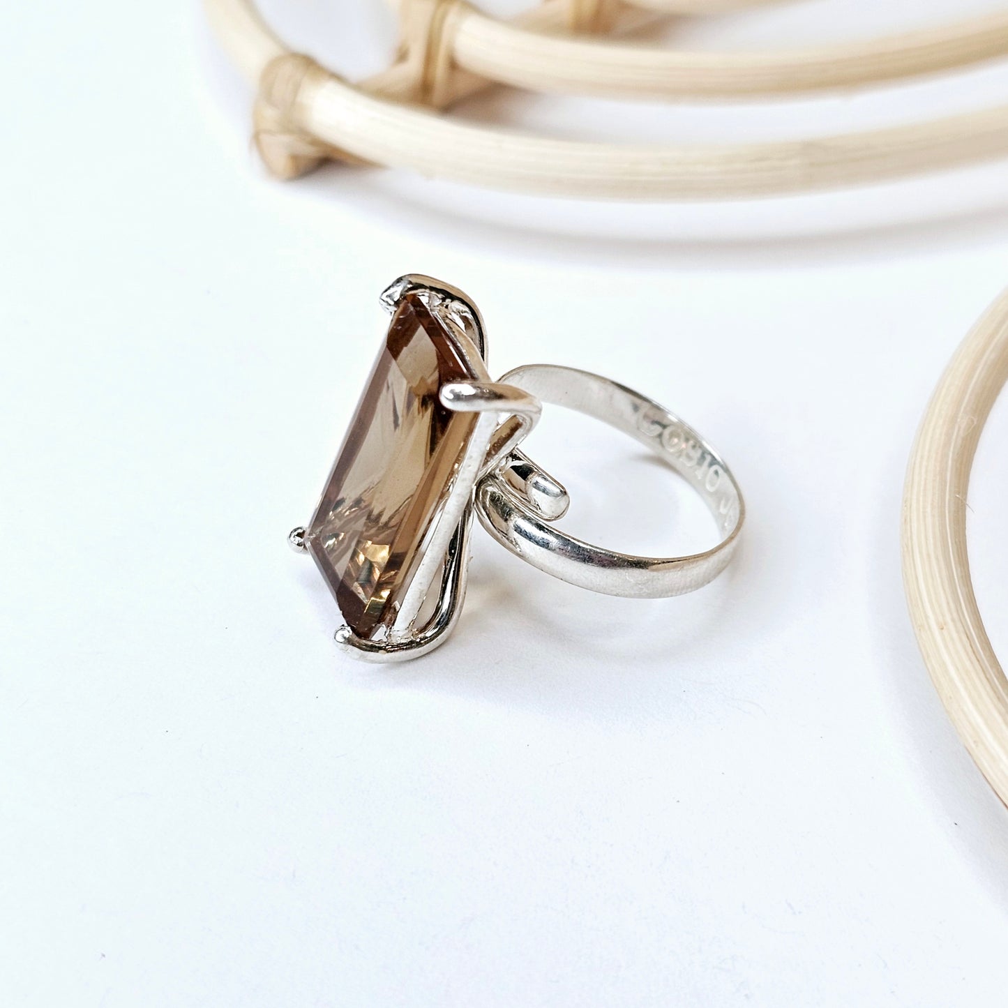 Zultanite Rectangle Ring - Solid Sterling Silver