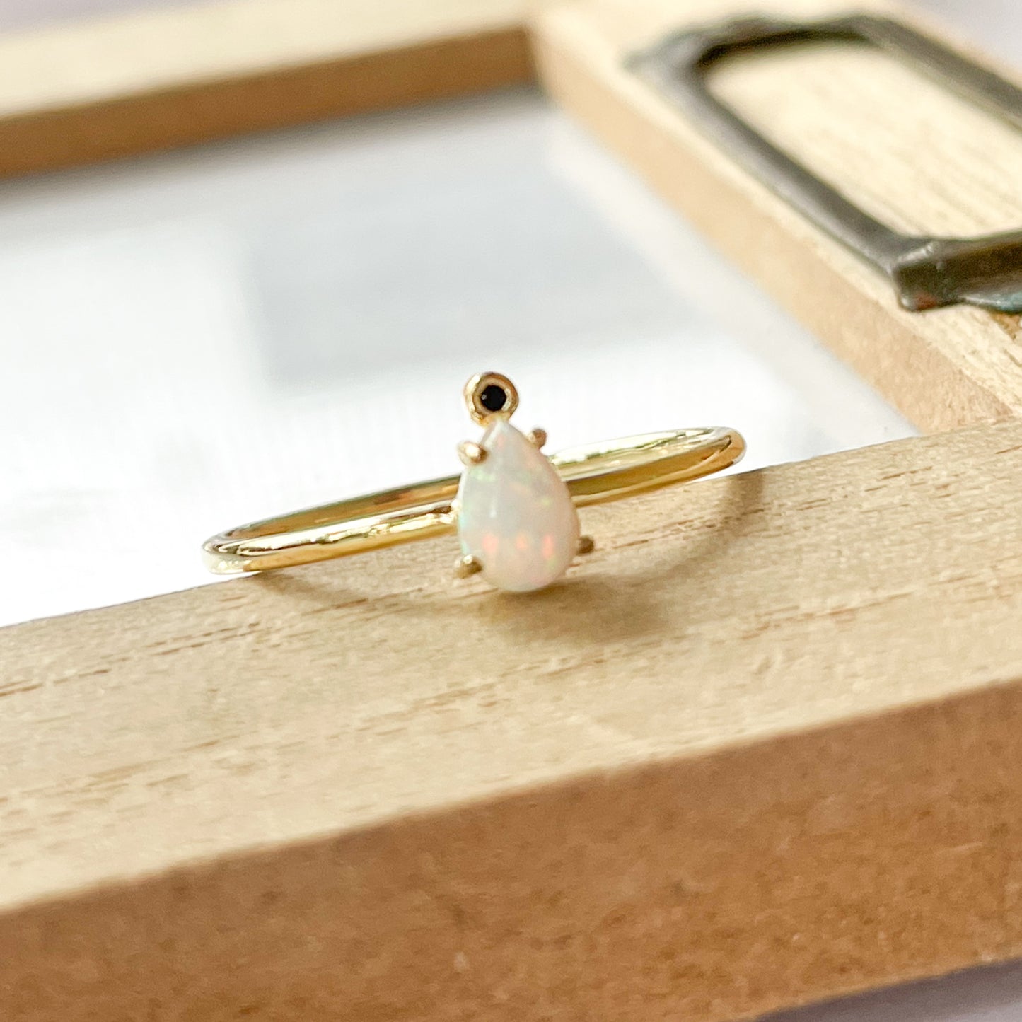 Single Tear Opal Sized Ring - SSS or Vermeil