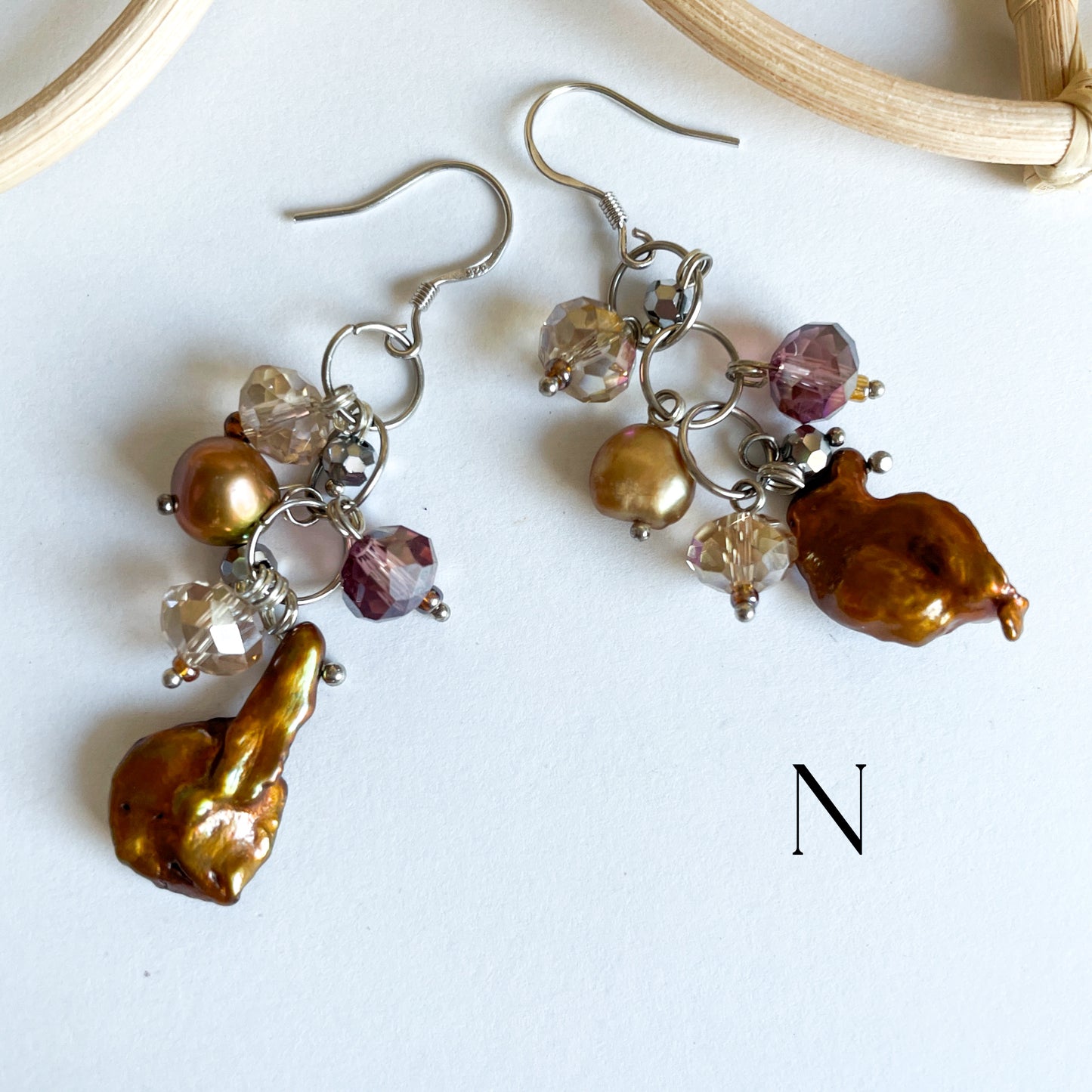 Colorful Freshwater Pearl Earrings - SSS