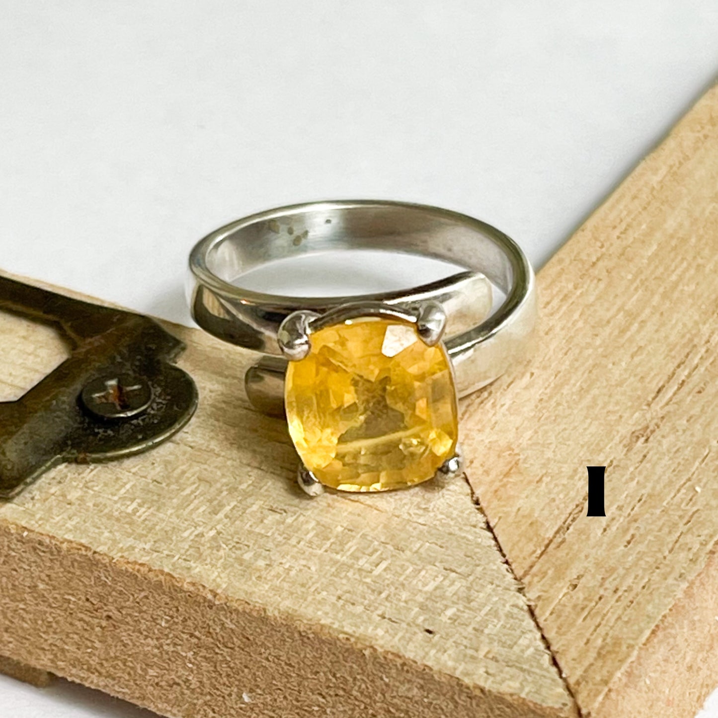 New Natural Sapphire Mix Prong Ring - Solid Sterling Silver