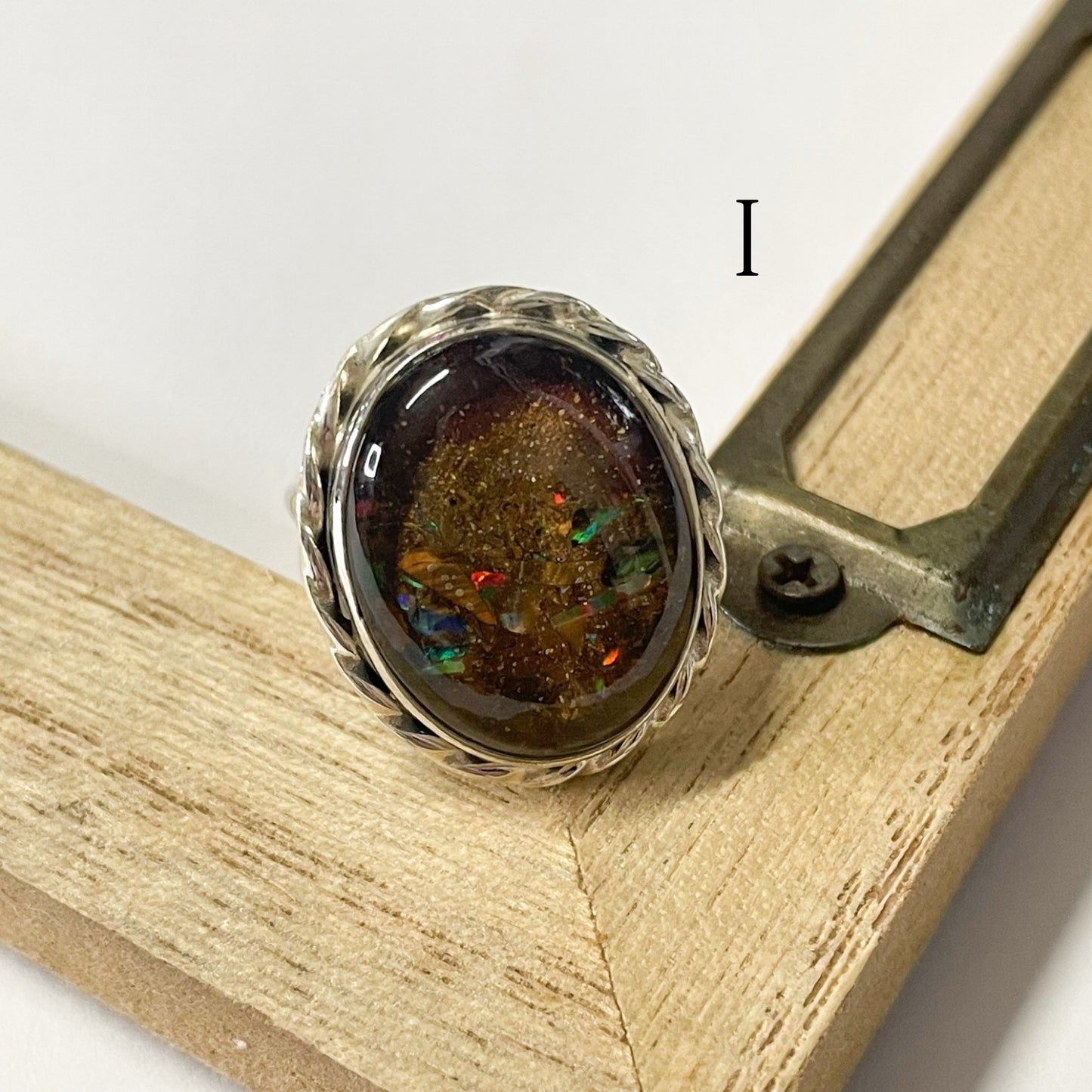 Boulder Opal Composite Ring & Pendant - Solid Sterling Silver