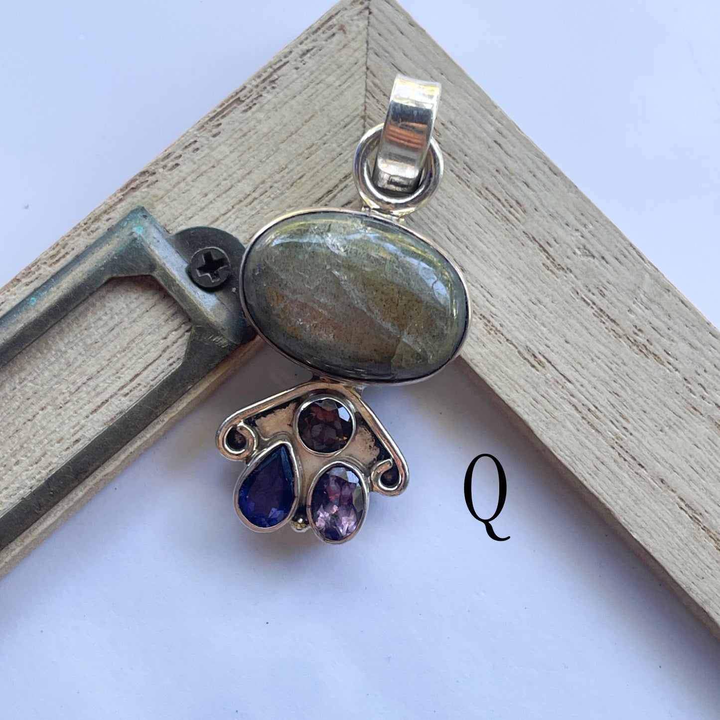 Unique Random Gemstone Pendants - Solid Sterling Silver