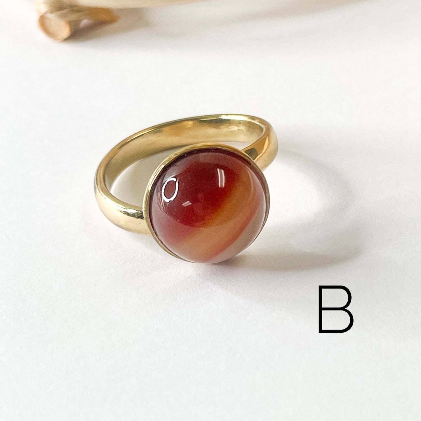 Red Sardonyx Polka Dot Ring - Alchemia