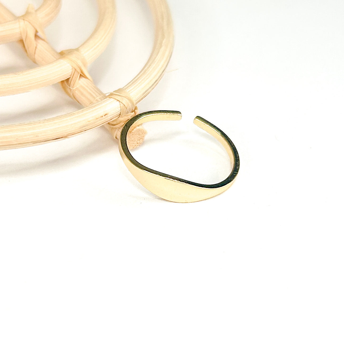 Sleek Bling Ring - 18k Gold Filled