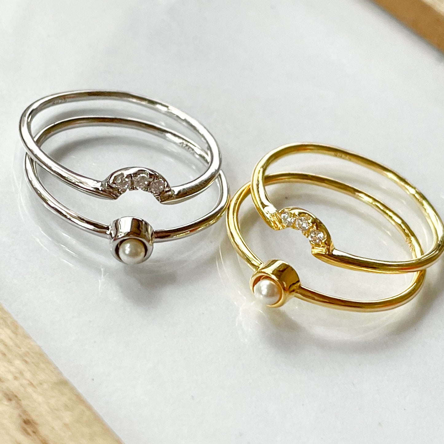 Snug & Fit Pearl Sized Ring - SSS  or Vermeil