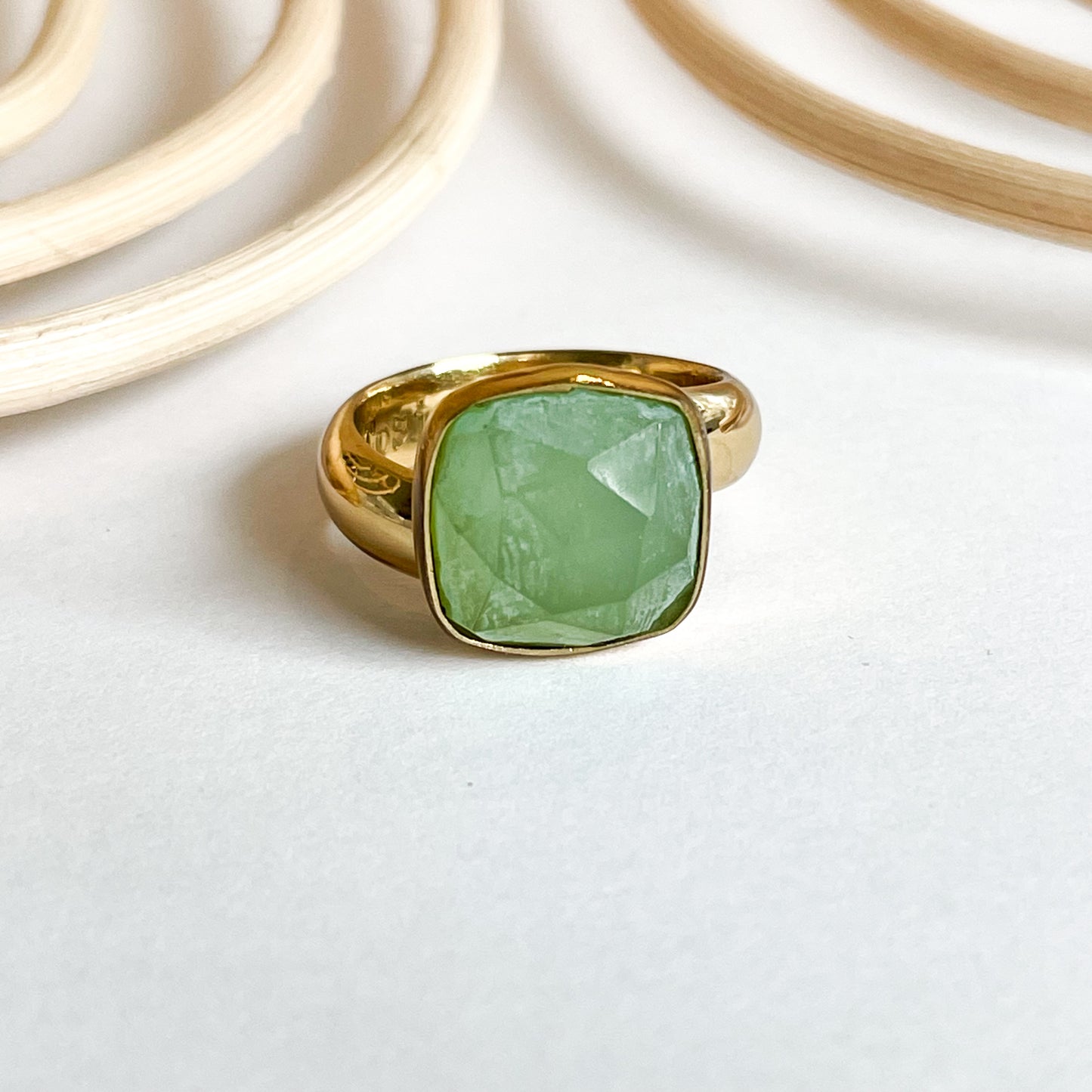 Chalcedony Square Ring - Alchemia & Silver