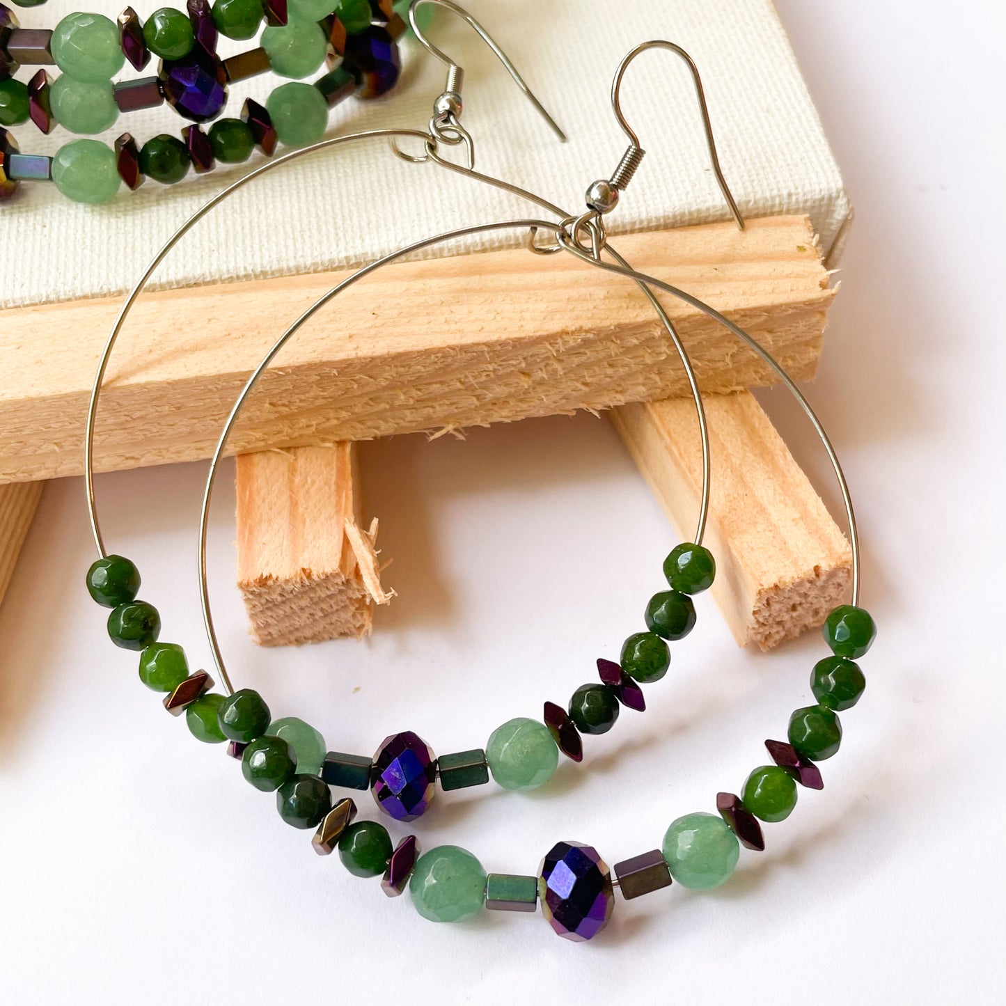 Green Spring Bracelet & Earring Set