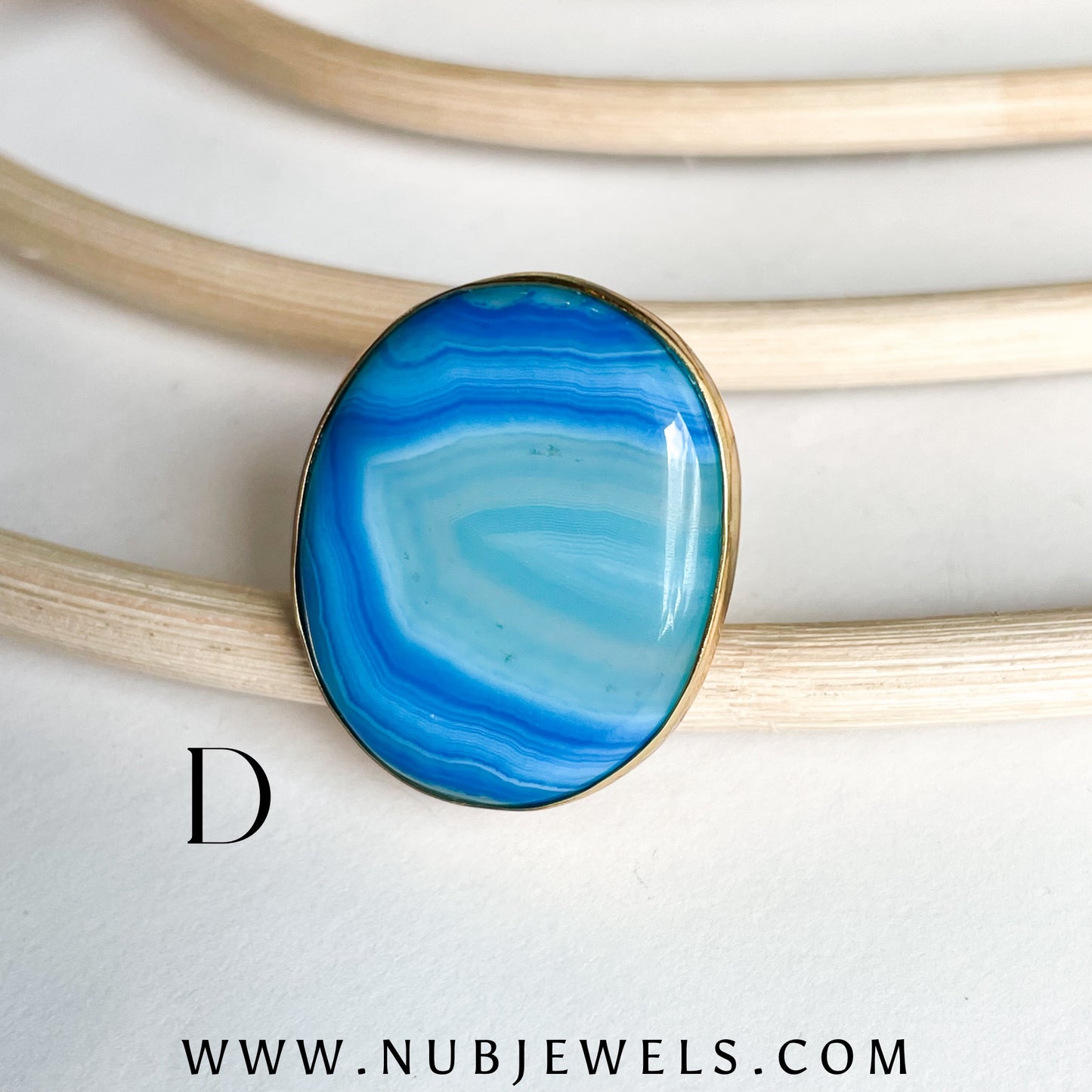 Load image into Gallery viewer, Blue Agate Ring - Alchemia
