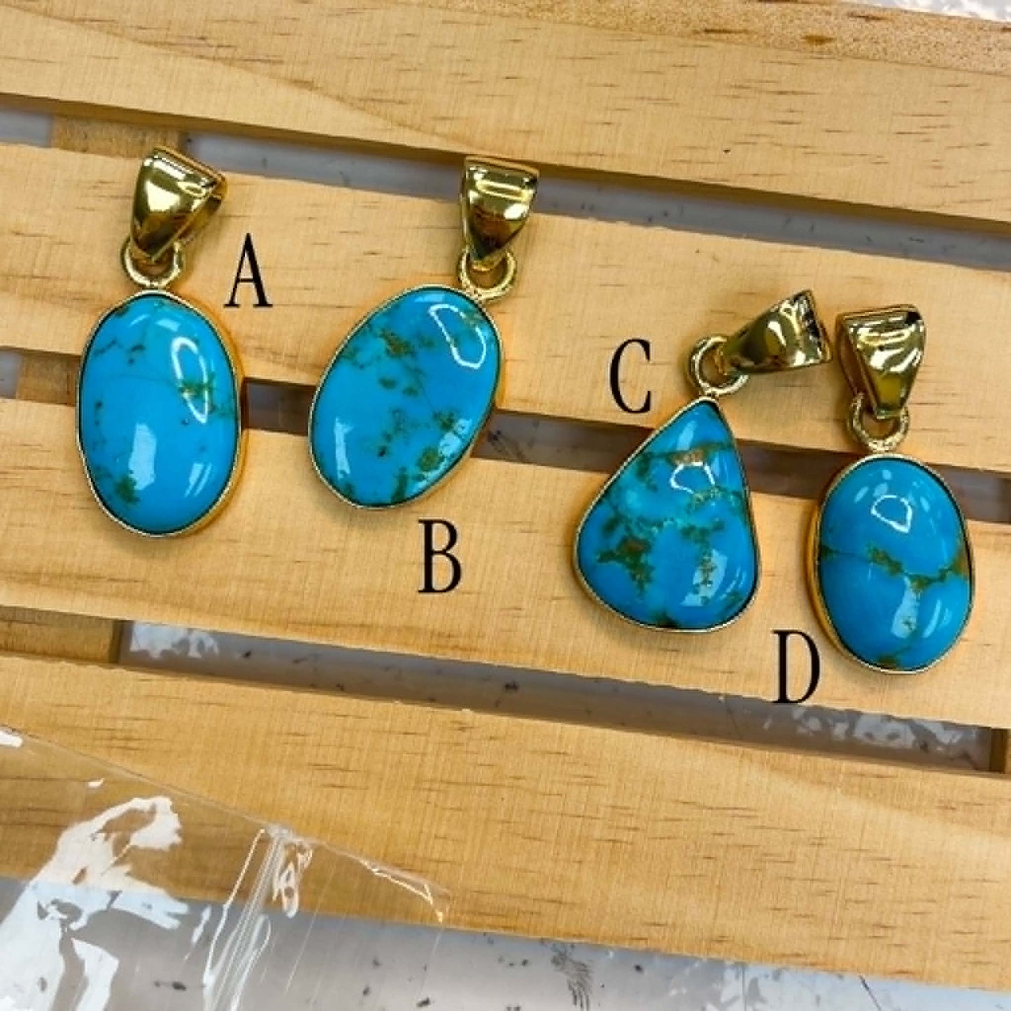 Kingman Turquoise Pendants  - Alchemia