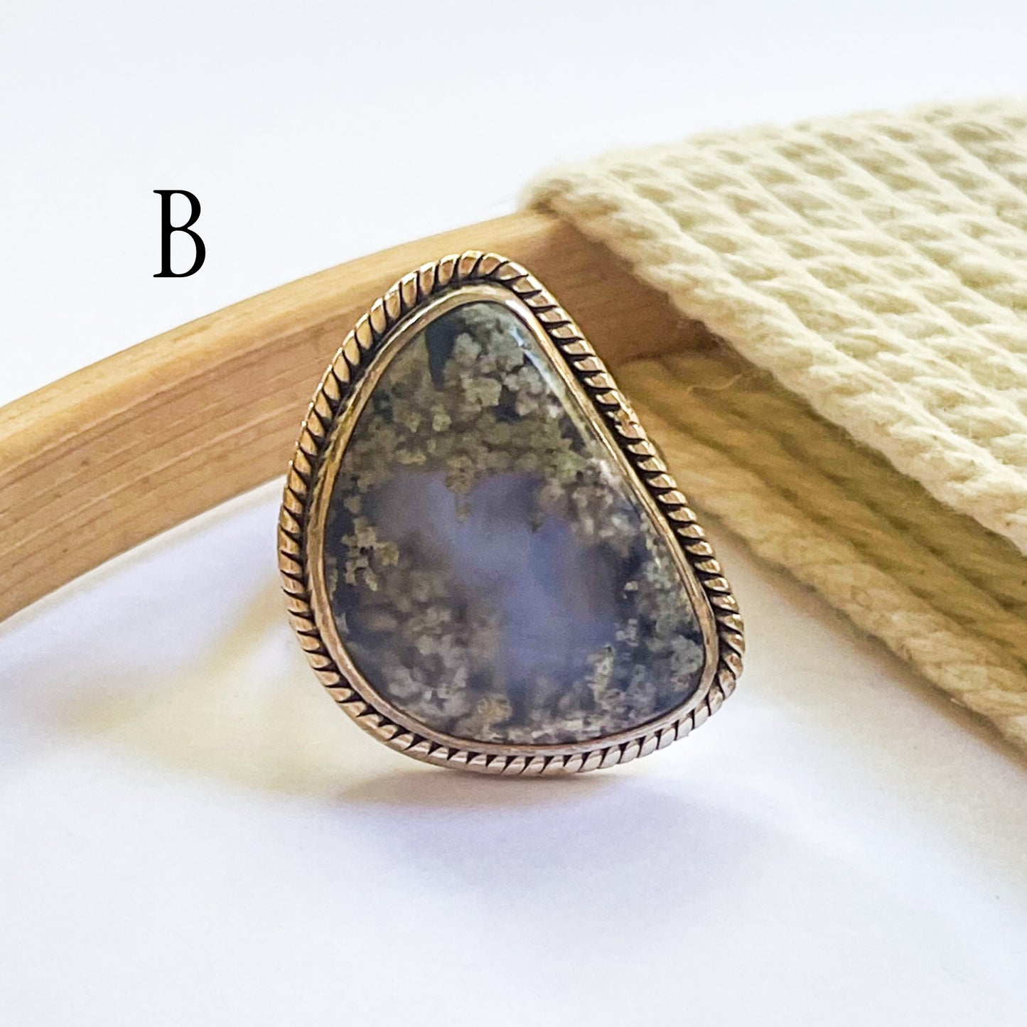 Aura Opal & Moss Agate Ring & Pendant - Solid Sterling Silver