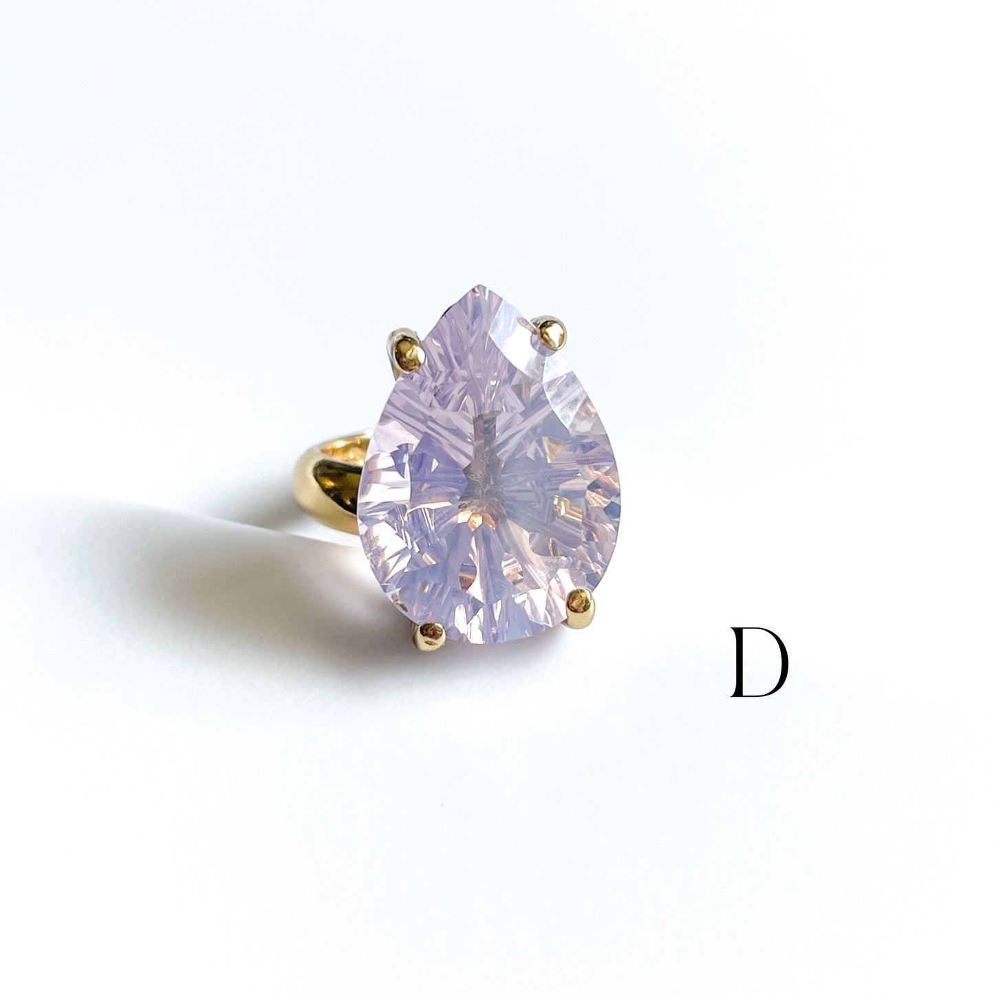 Lavender Quartz Prong Ring - Alchemia