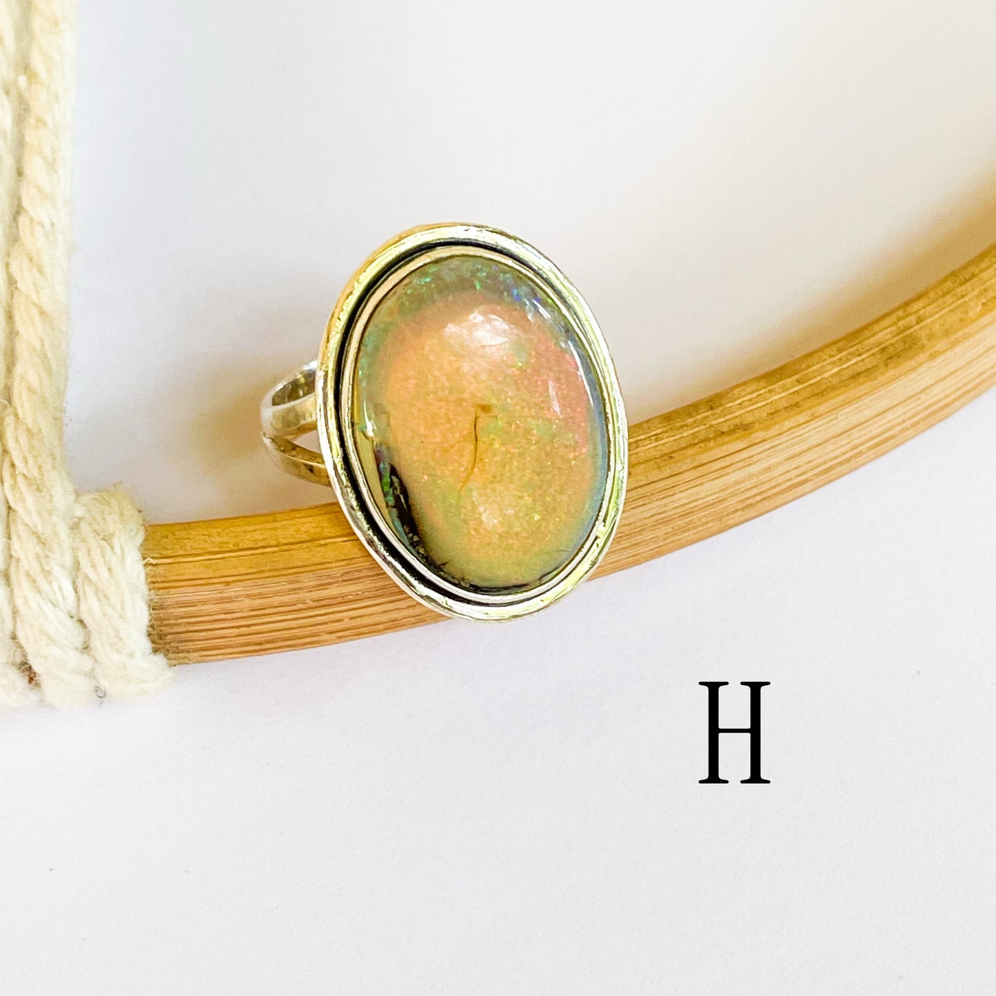 Monarch Sterling Opal Rings - Solid Sterling Silver