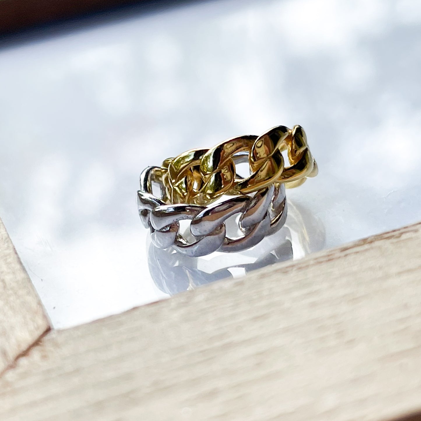 Twisted Rope Ear Cuff - Solid Sterling Silver & Gold