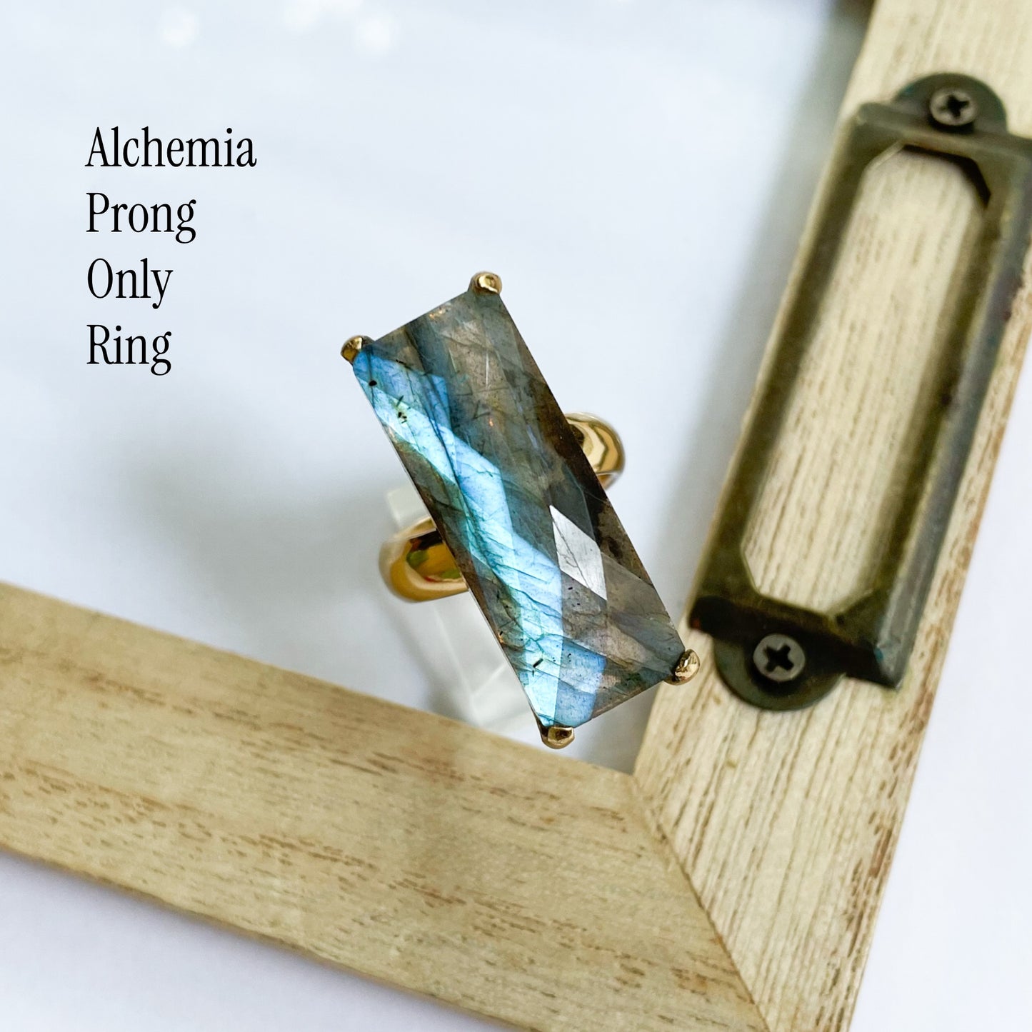 Labradorite Slim Bezel Prong Collection - Both Metals